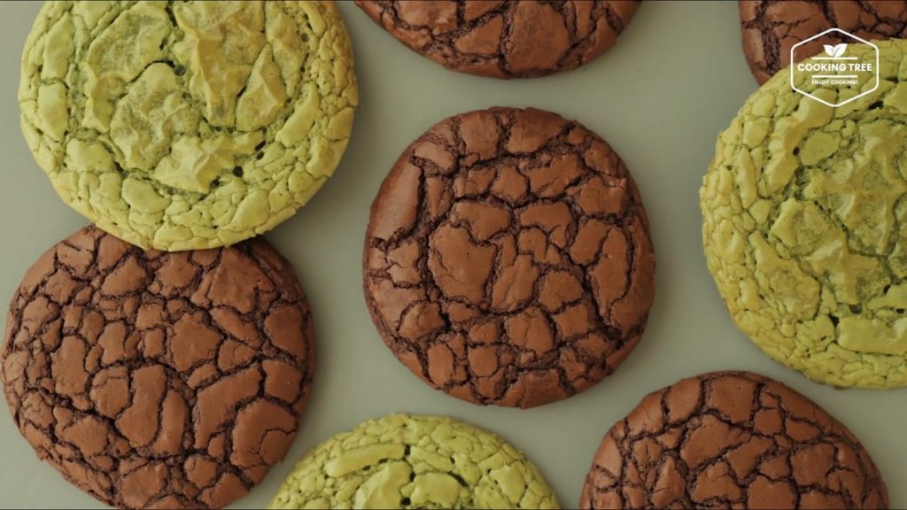 Green tea and chocolate brownie cookies recipe