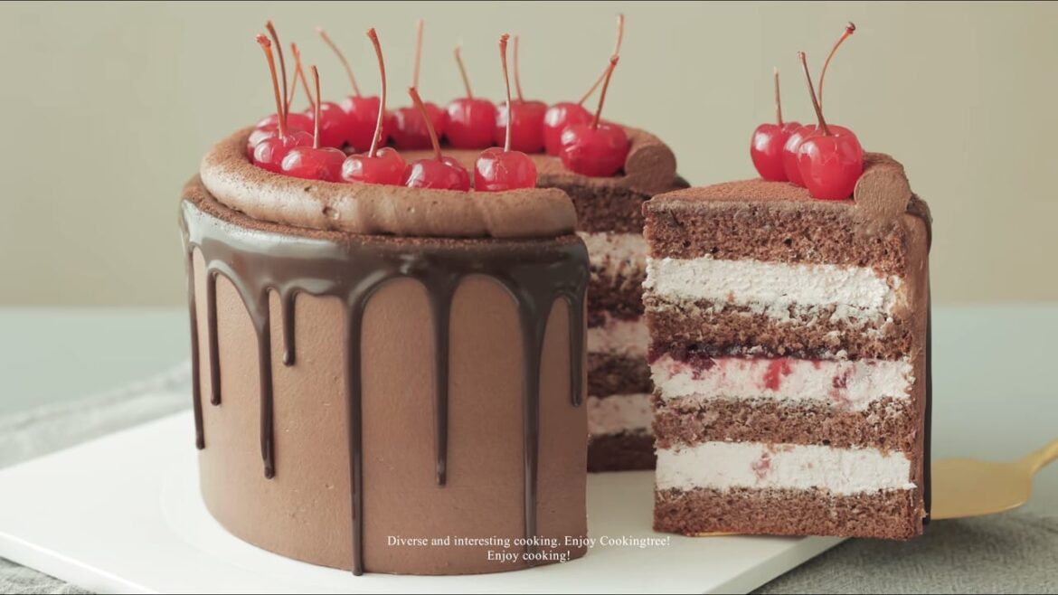 Cherry Chocolate Cake Recipe | Cooking tree