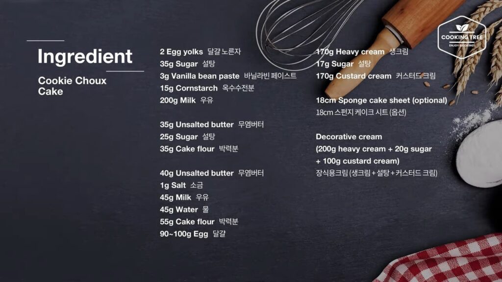 Cookie Choux Cream puff Cake Recipe Cooking tree