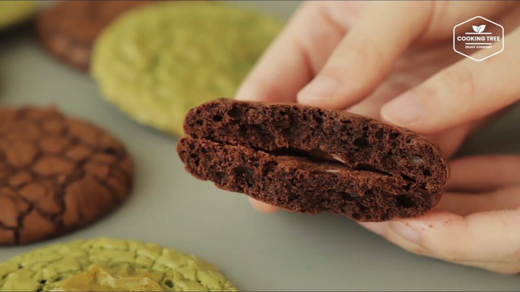 Green tea & Chocolate Brownie Cookies Recipe-Cooking tree