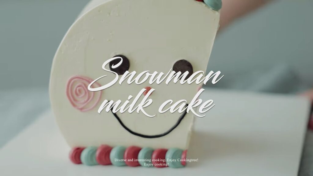 Snowman Milk Cake Swiss Meringue Buttercream Recipe Cooking tree