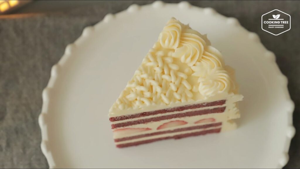 Winter Knitted Strawberry Red Velvet Cake Recipe-Cooking tree