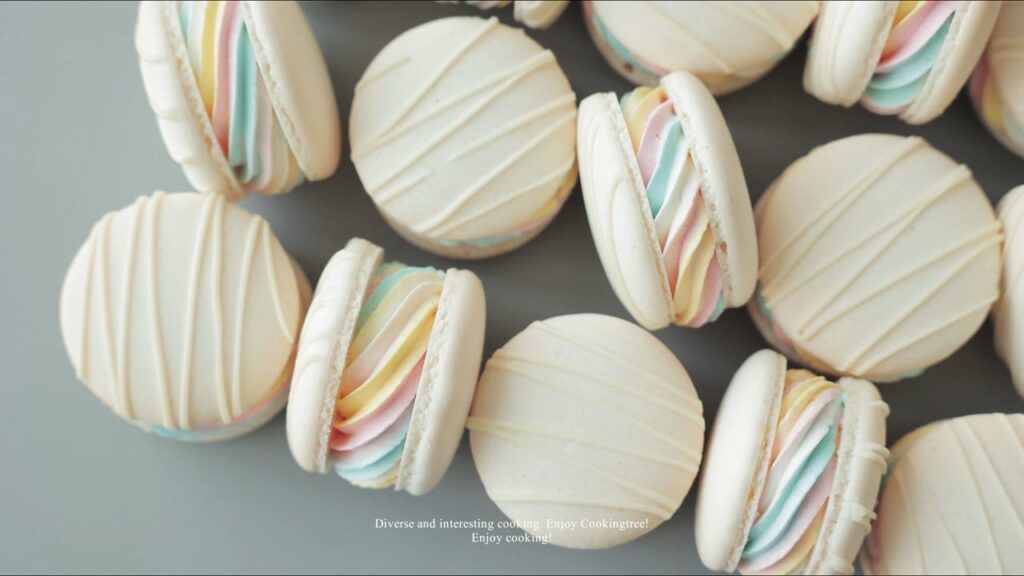 Pastel Rainbow Yogurt Macarons Recipe Cooking tree