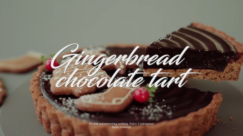 Christmas Gingerbread Chocolate Tart Cooking tree