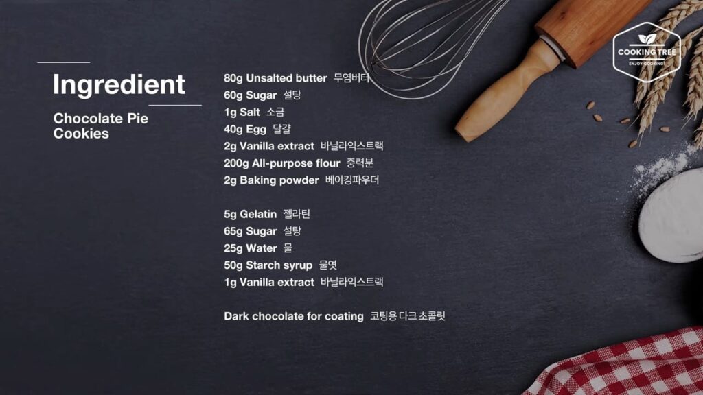 Ingredients Chocolate Pie Cookies Marshmallow Cookies Recipe Cooking tree