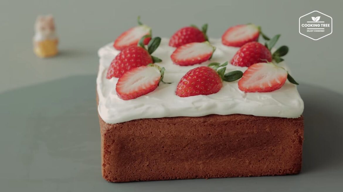 Strawberry Cream Castella Cake Recipe Cooking Tree