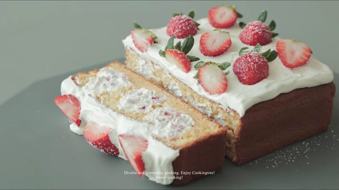 Strawberry Cream Castella Cake Recipe Cooking Tree