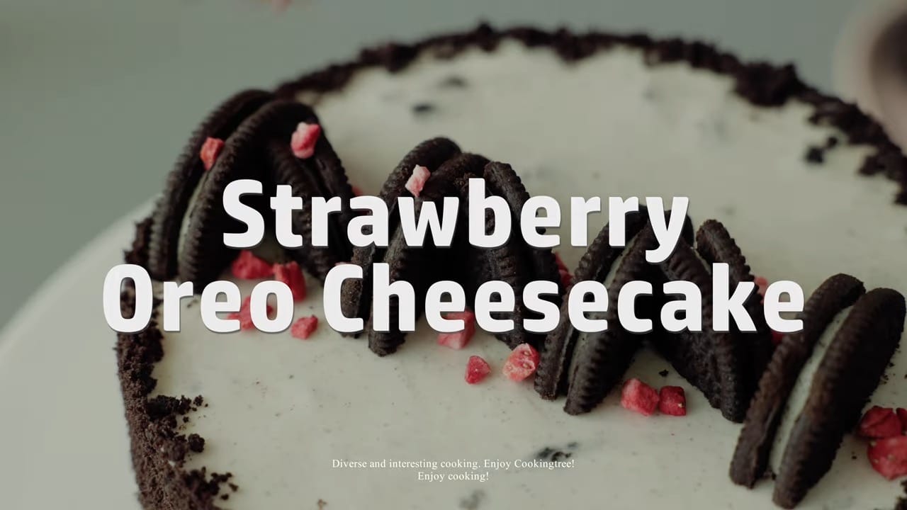 No-Bake Strawberry Oreo Cheesecake Recipe | Cooking Tree