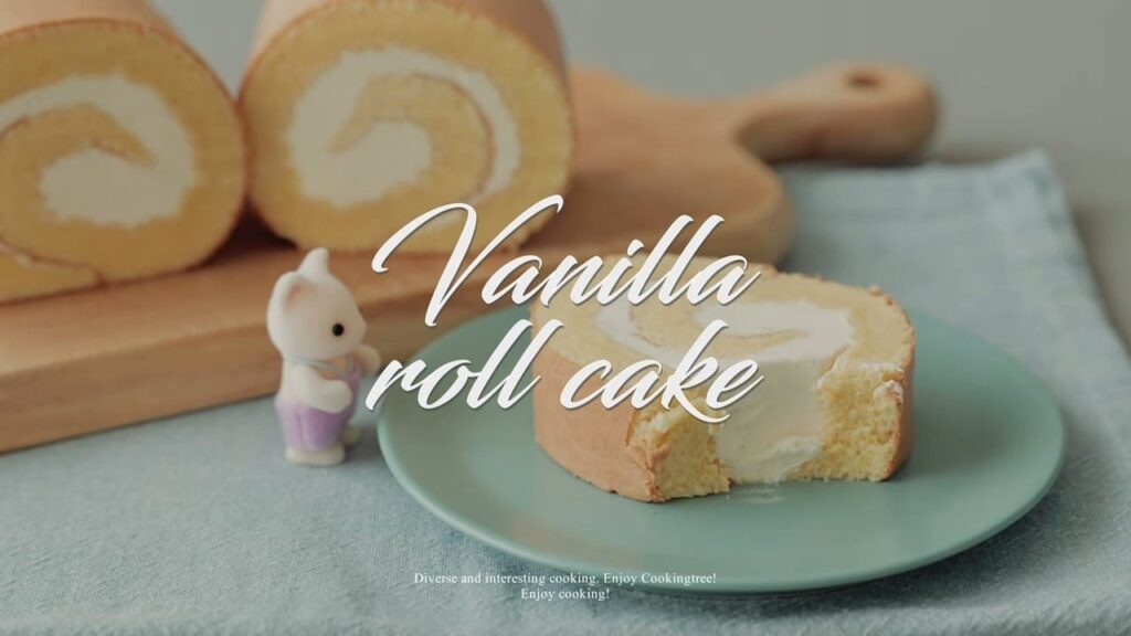 Vanilla Roll Cake Swiss Meringue Buttercream Cooking tree