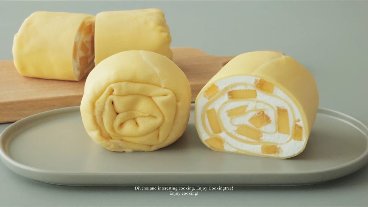 Mango Crepe Roll Cake Recipe Cooking Tree