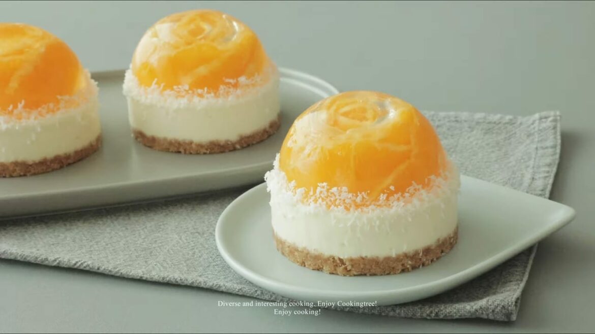 No Bake Orange Flower Jelly Cheesecake Recipe Cooking tree