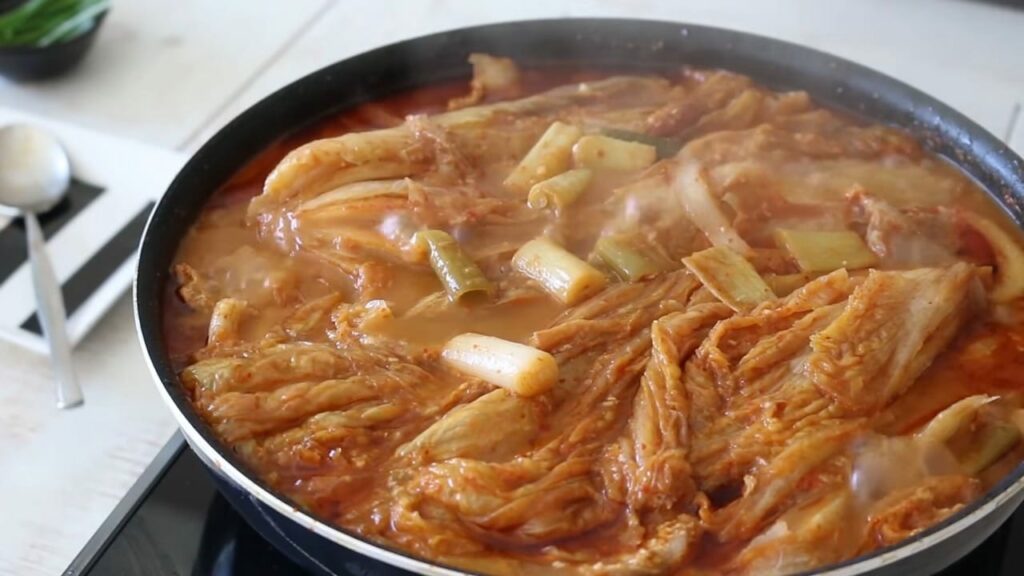 Steamed pork kimchi Korean food recipe