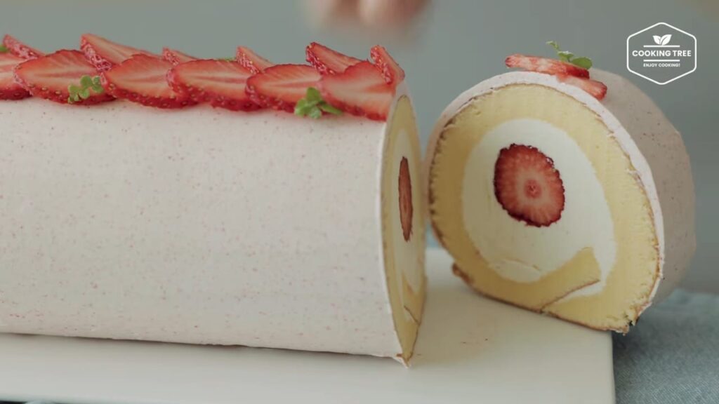 Strawberry Roll Cake Recipe Cooking tree