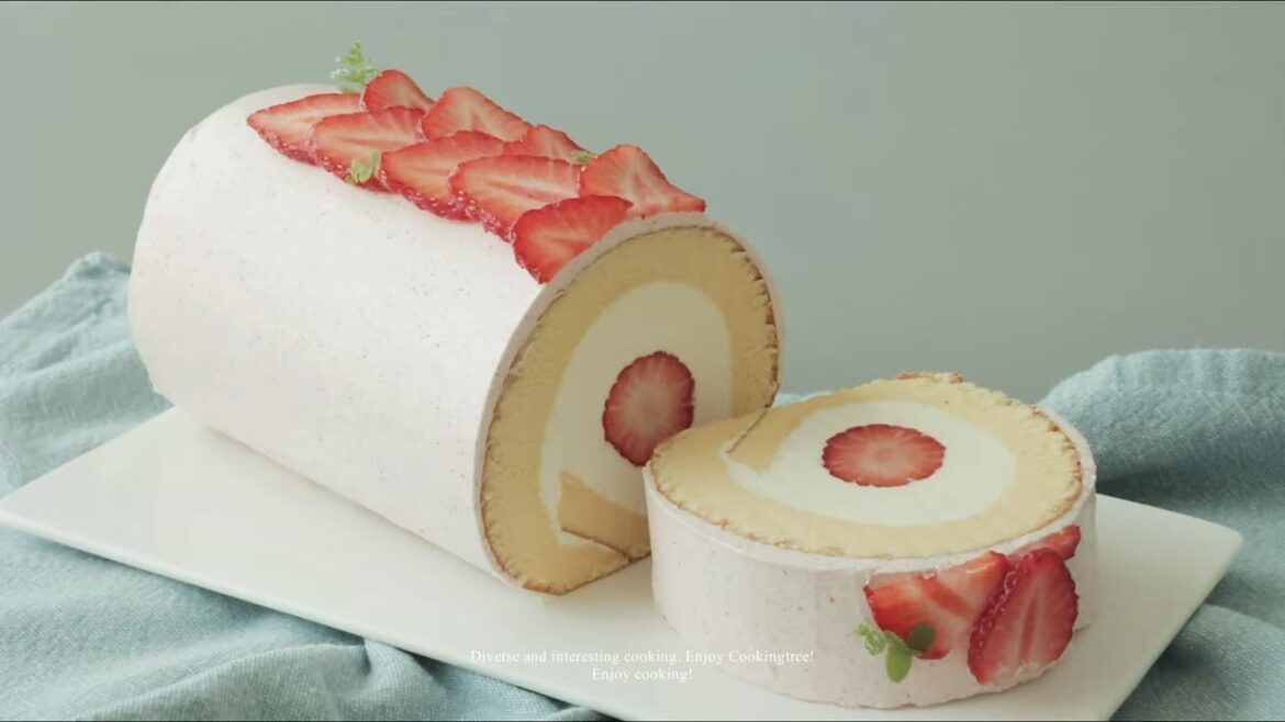 Strawberry Roll Cake Recipe Cooking tree Strawberry Roll Cake Recipe Cooking tree