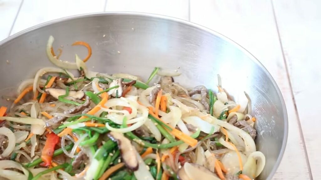 japchae Stir fried Glass Noodles and Vegetables Recipe Cooking tree