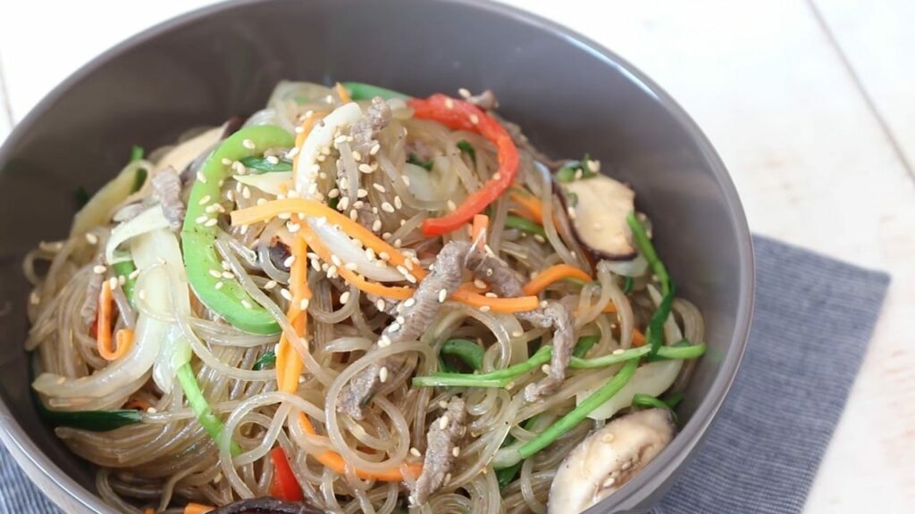 japchae Stir fried Glass Noodles and Vegetables Recipe Cooking tree