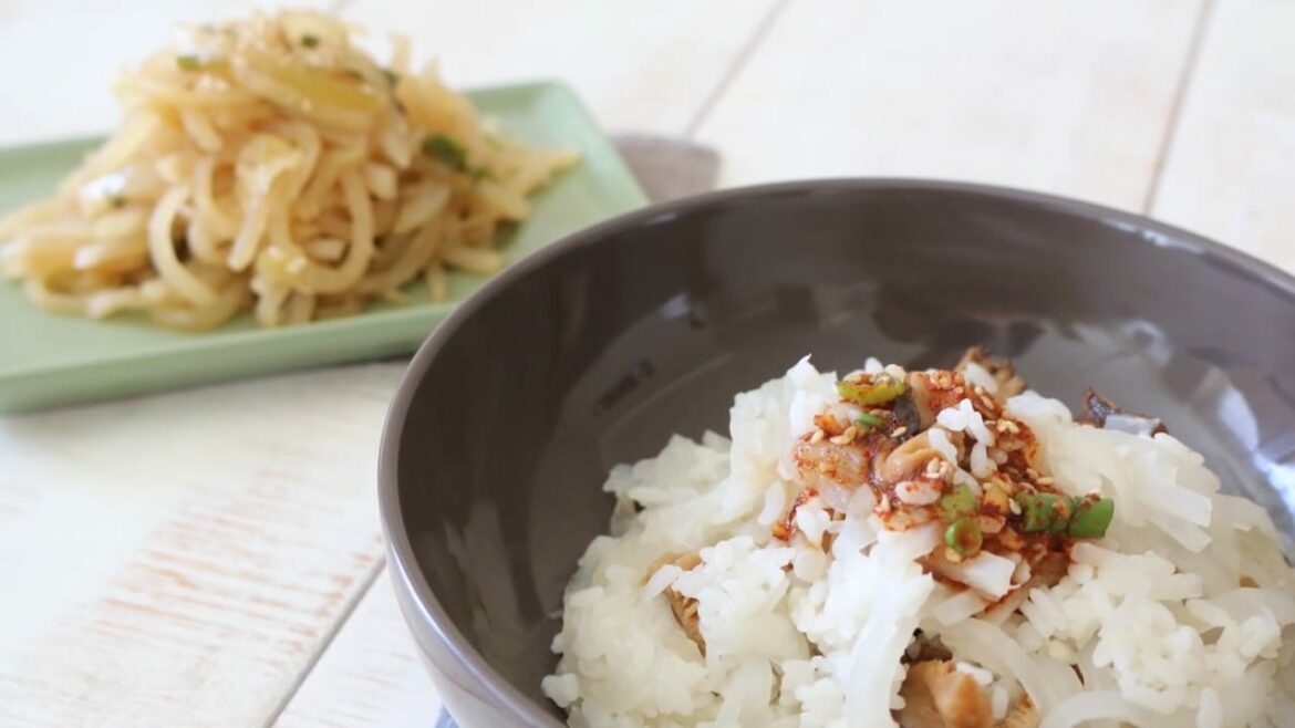 radish rice radish greens Korean food recipe