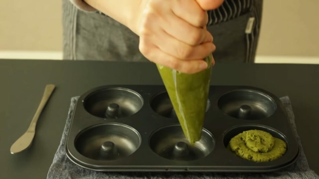 Baked matcha green tea doughnut Recipe Cooking tree