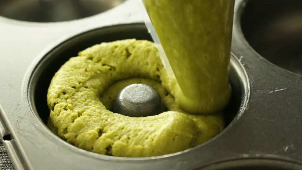 Baked matcha green tea doughnut Recipe Cooking tree