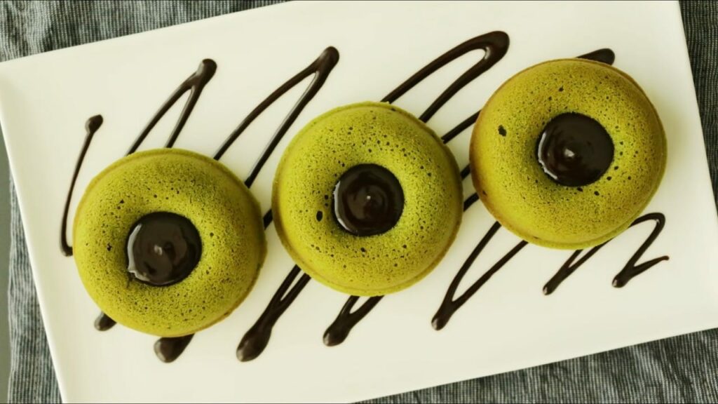 Baked matcha green tea doughnut Recipe Cooking tree