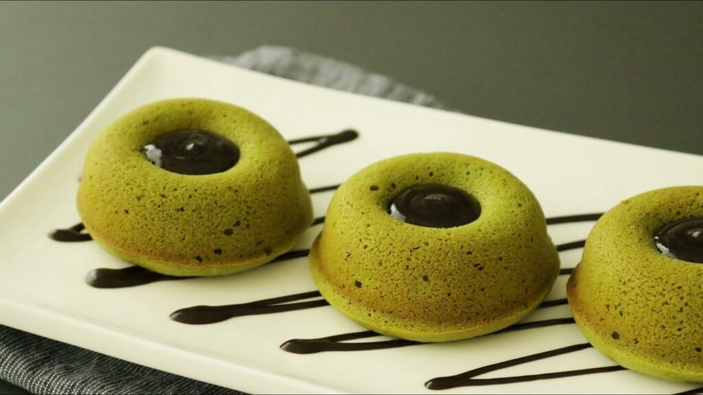 Baked matcha green tea doughnut Recipe Cooking tree