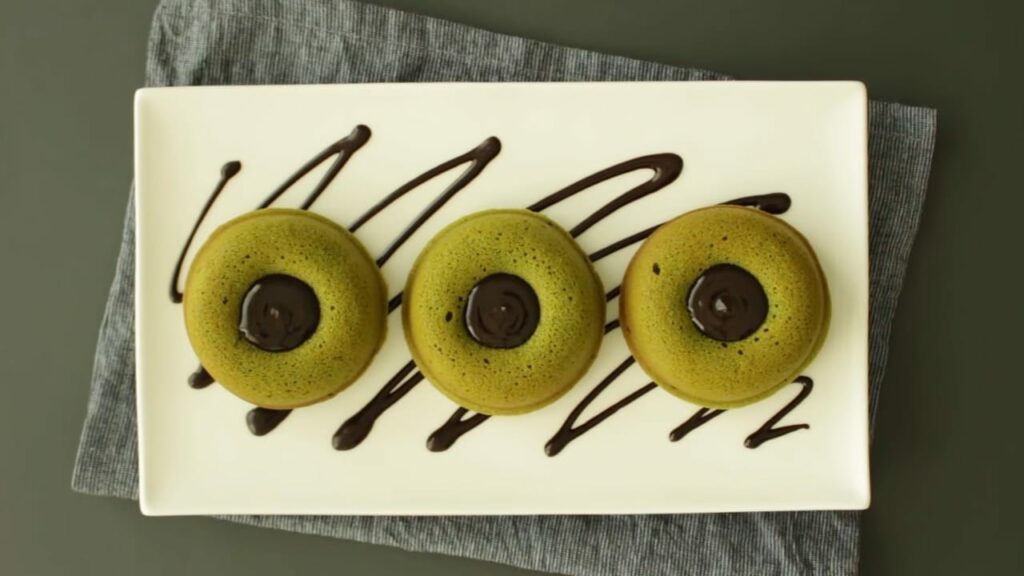 Baked matcha green tea doughnut Recipe Cooking tree