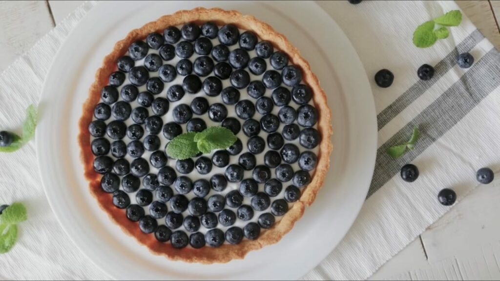 Blueberry Tart with Yoghurt cream Cooking tree