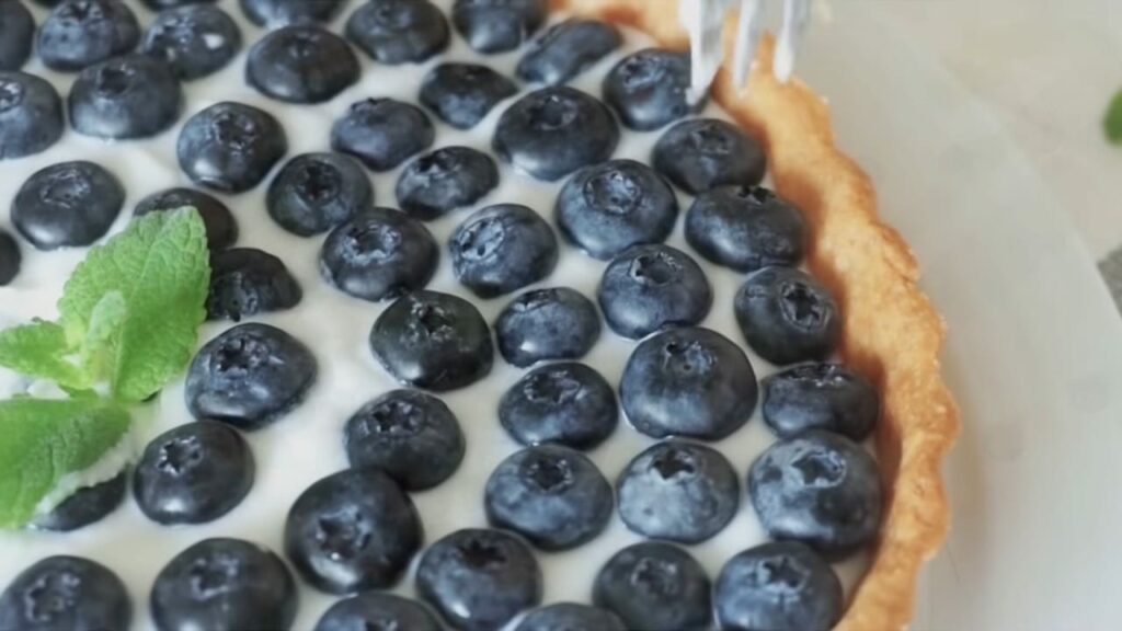 Blueberry Tart with Yoghurt cream Cooking tree