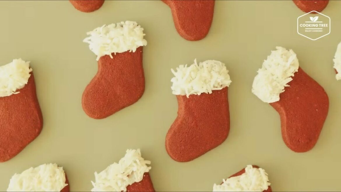 Christmas Red Velvet coconut Cookie Cooking tree Christmas Red Velvet coconut Cookie Cooking tree