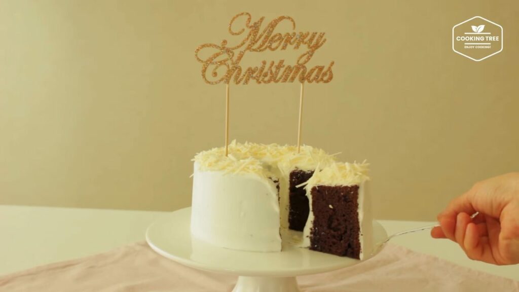 Christmas chocolate chiffon cake Cooking tree
