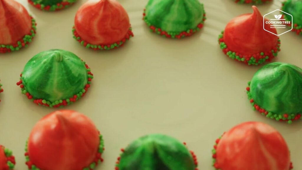 Christmas kisses meringue cookies Cooking tree