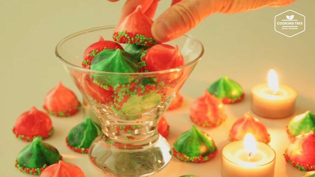 Christmas kisses meringue cookies Cooking tree