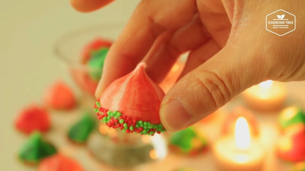 Christmas kisses meringue cookies Cooking tree