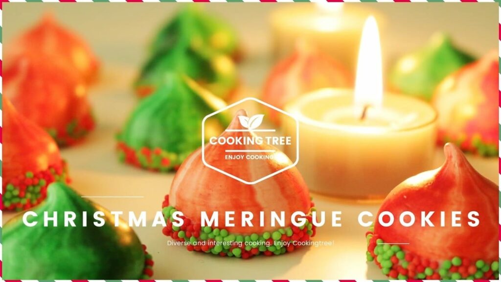 Christmas kisses meringue cookies Cooking tree