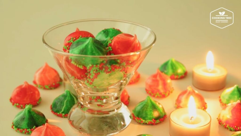 Christmas kisses meringue cookies Cooking tree