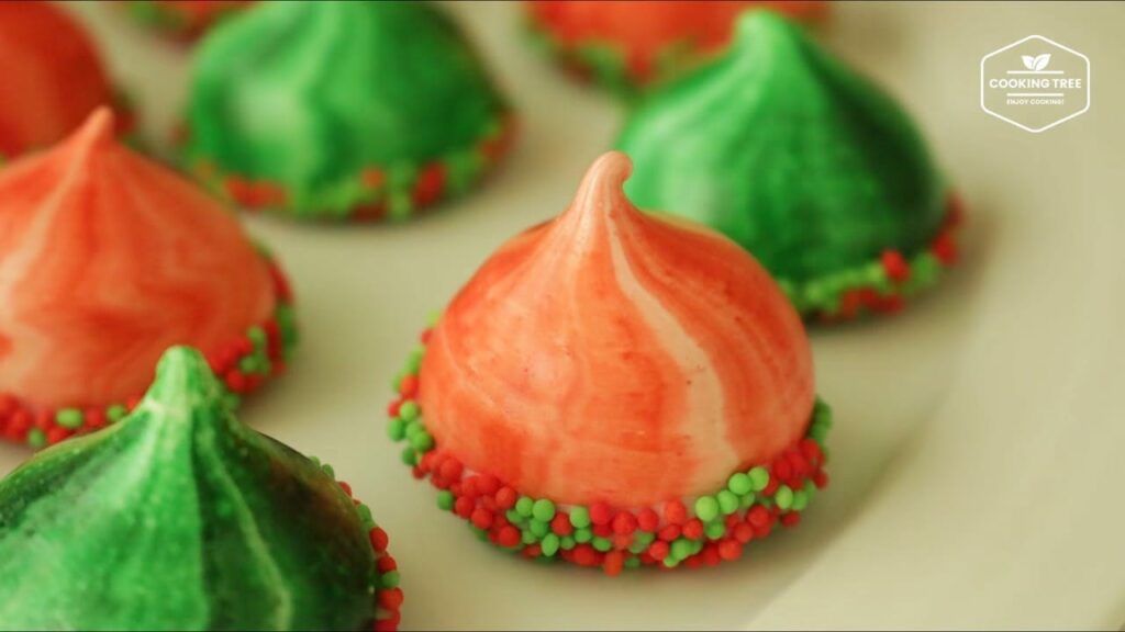 Christmas kisses meringue cookies Cooking tree