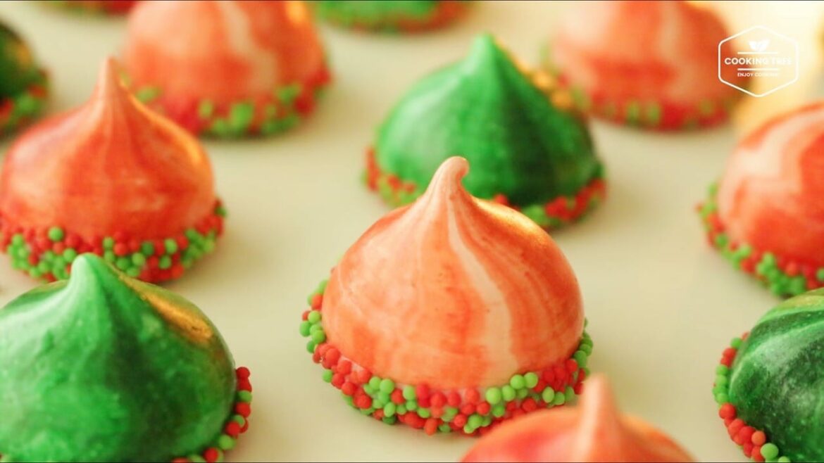 Christmas kisses meringue cookies Cooking tree