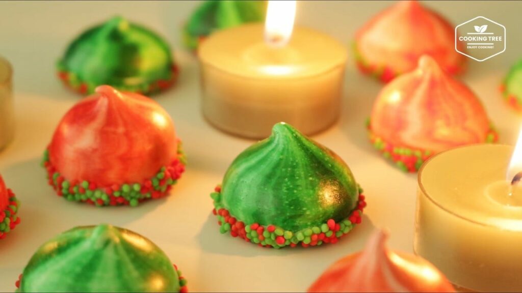 Christmas kisses meringue cookies Cooking tree