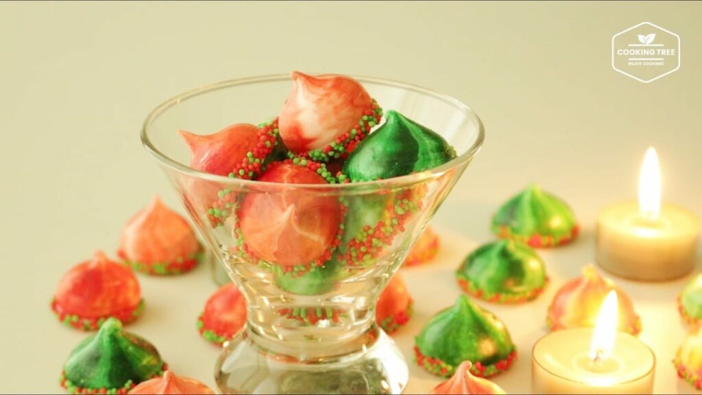 Christmas kisses meringue cookies Cooking tree