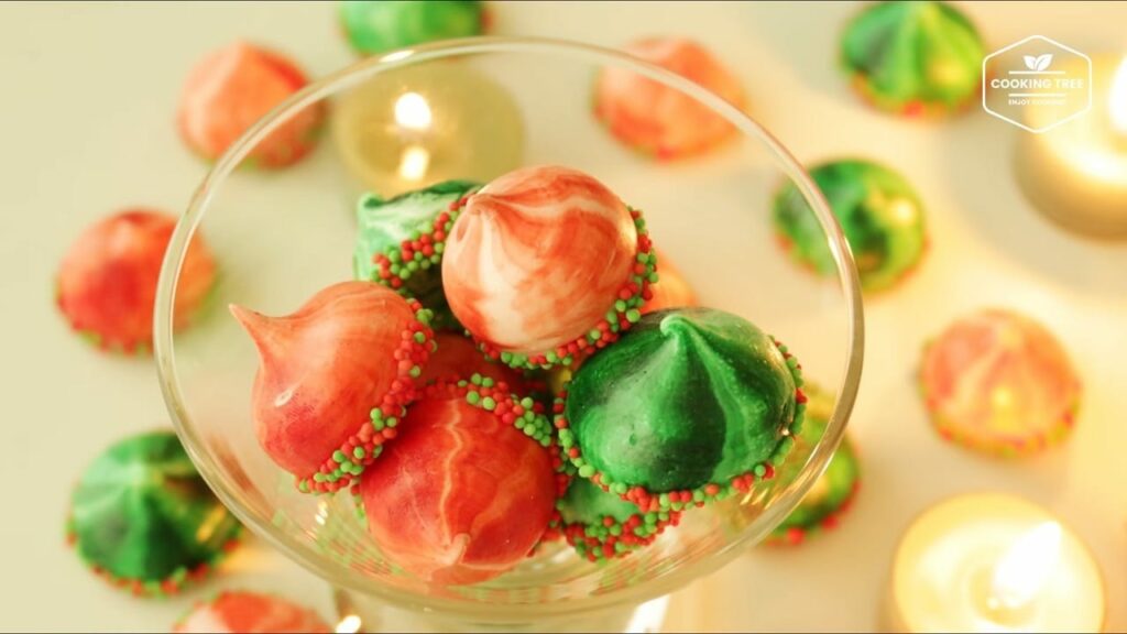 Christmas kisses meringue cookies Cooking tree