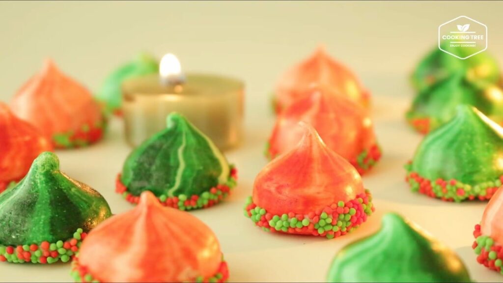Christmas kisses meringue cookies Cooking tree