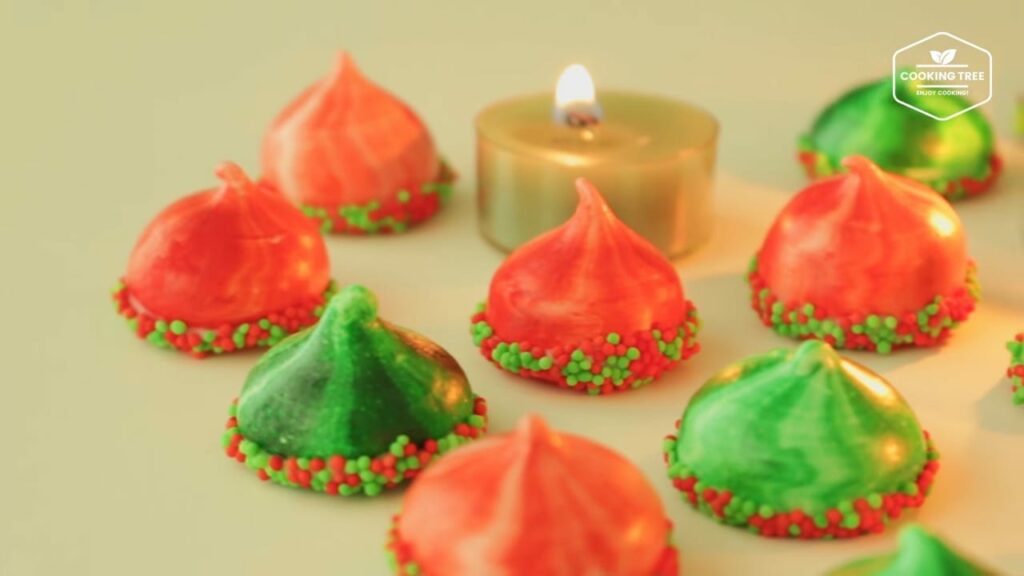 Christmas kisses meringue cookies Cooking tree