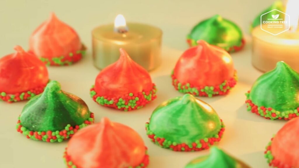 Christmas kisses meringue cookies Cooking tree