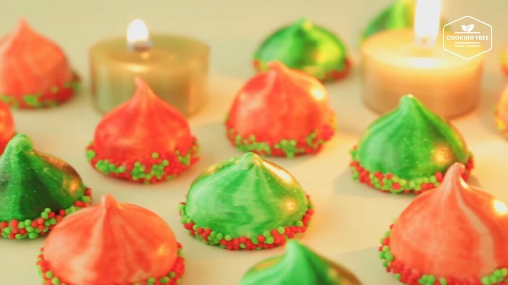 Christmas kisses meringue cookies Cooking tree