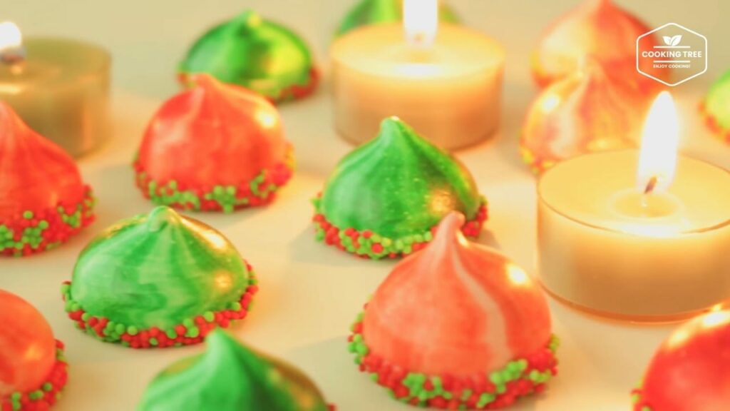 Christmas kisses meringue cookies Cooking tree