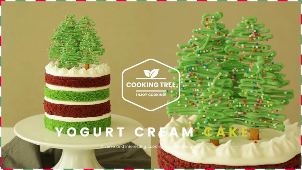 Christmas yogurt cream cake Cooking tree