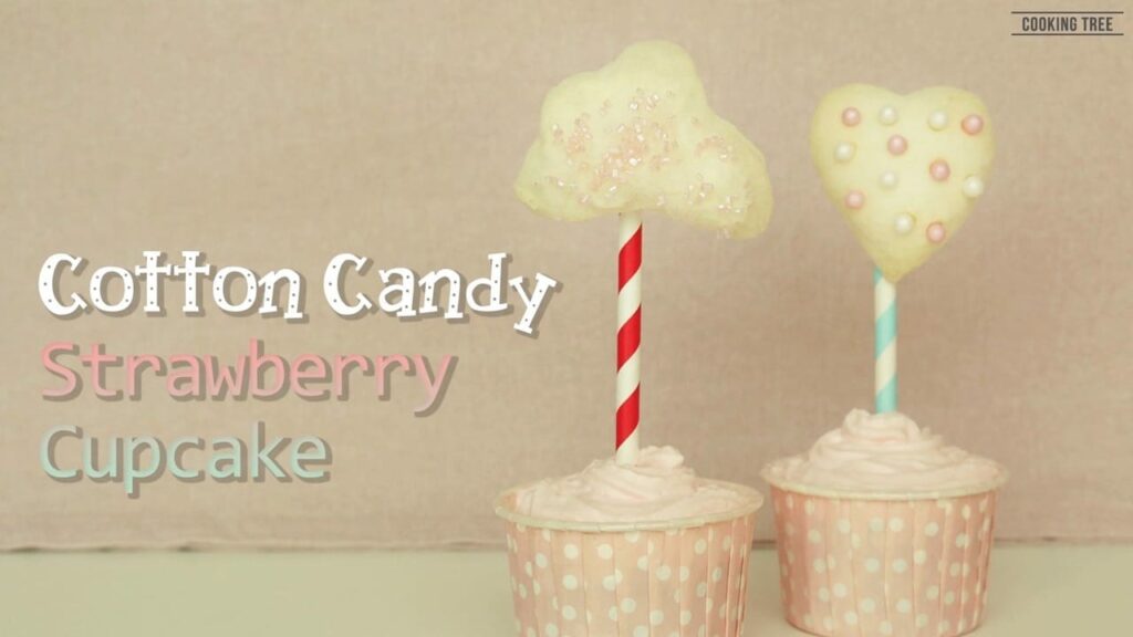Cotton Candy Strawberry Cupcake Cookingtree