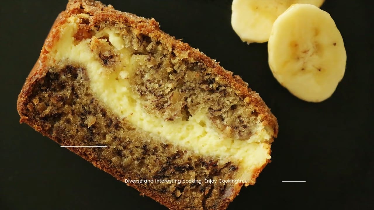 Cream Cheese Filled Banana Bread Recipe