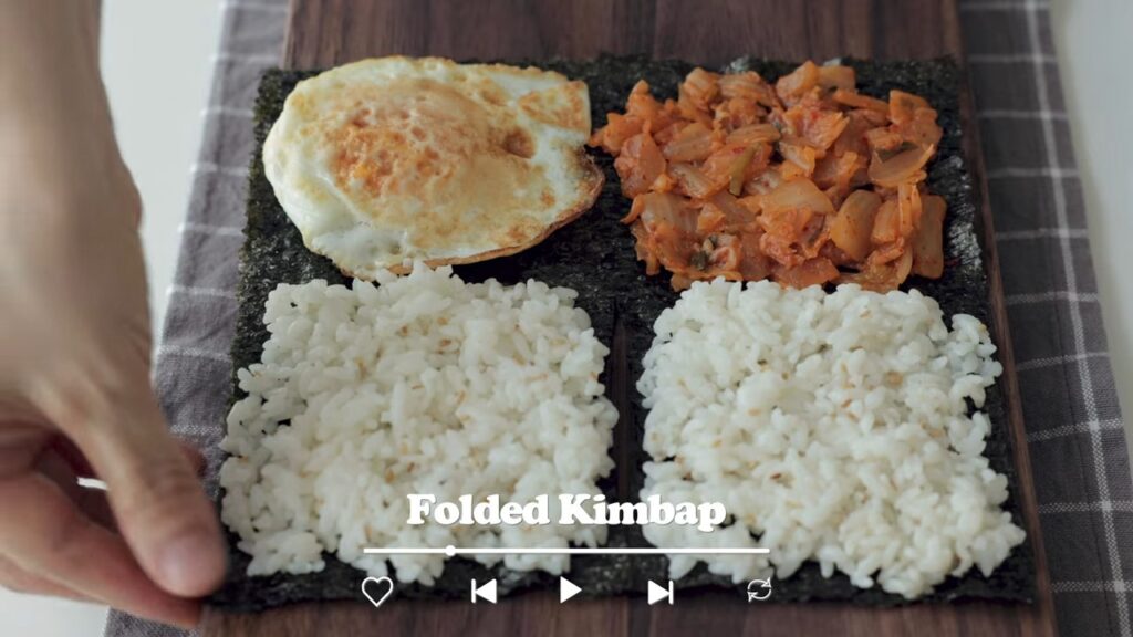 Folded Gimbap Recipe Rice Sandwich Cooking tree