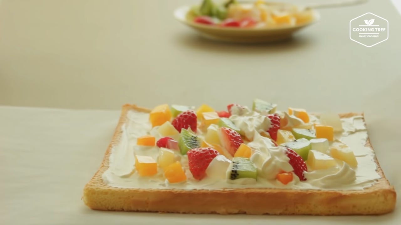 Fruits roll cake Recipe